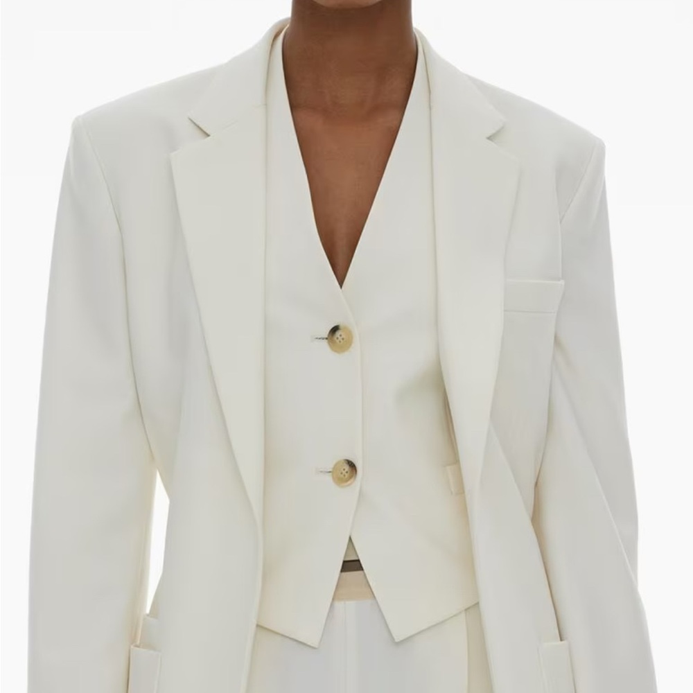 NWT Helmut Lang Ivory Belted Blazer